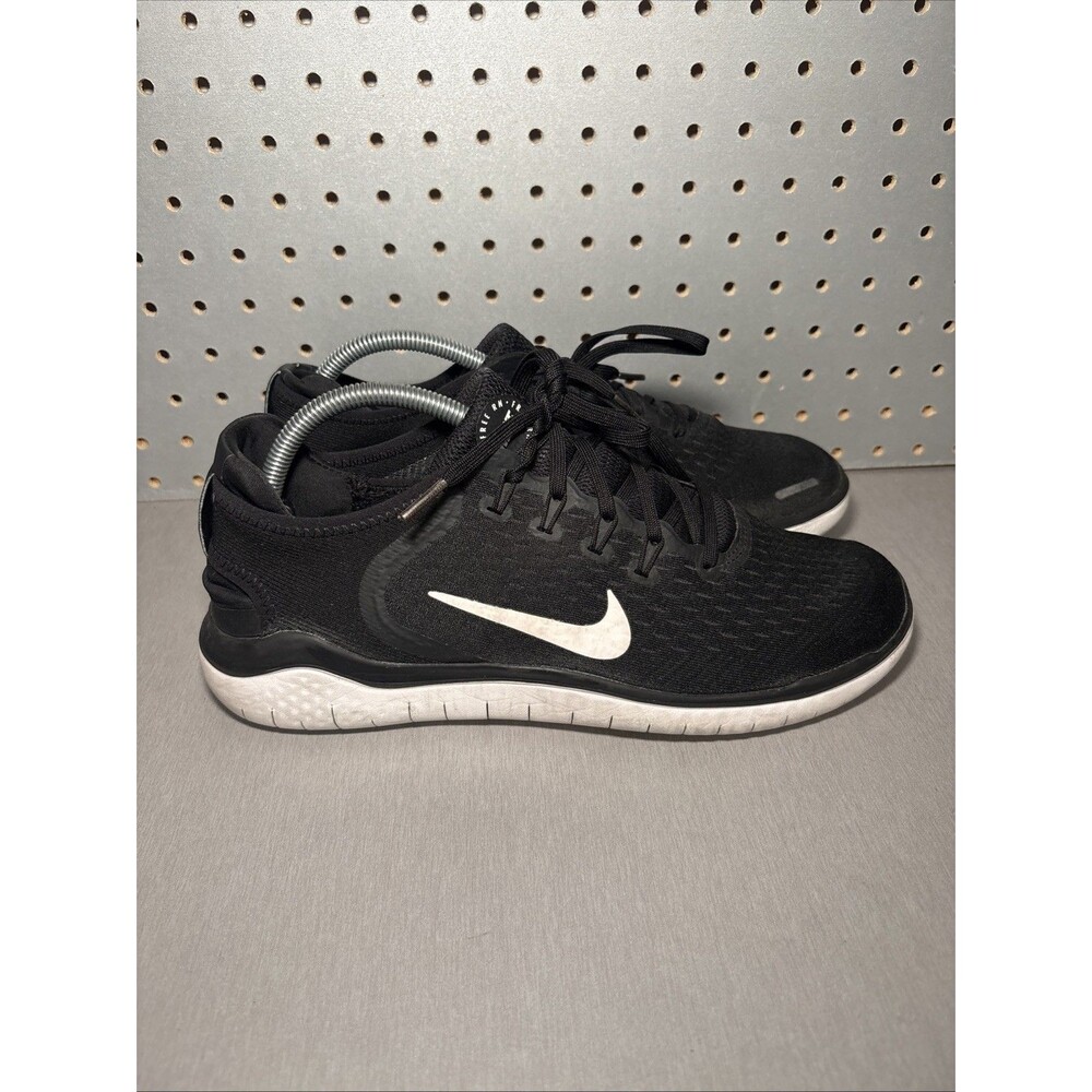 Nike Free RN 2018 Shoes Mens Size 10.5 Black White Running Sneakers 942836-001